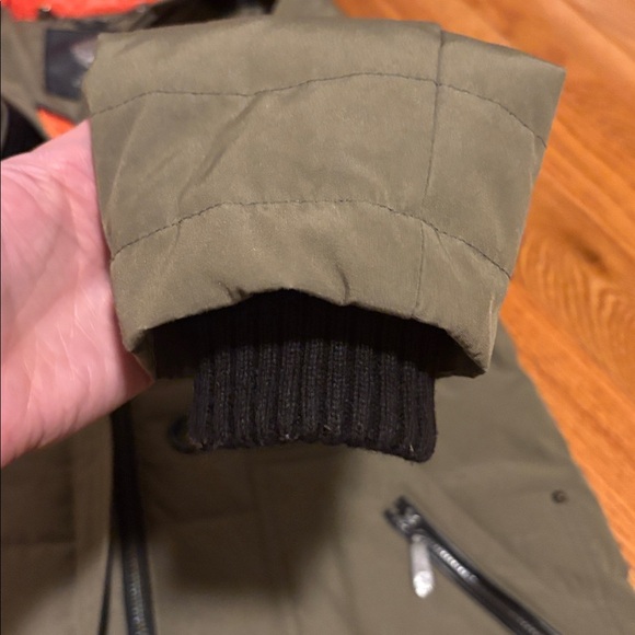 Vince Camuto Olive Puffer Coat with Faux Fur Hood - Picture 6 of 15